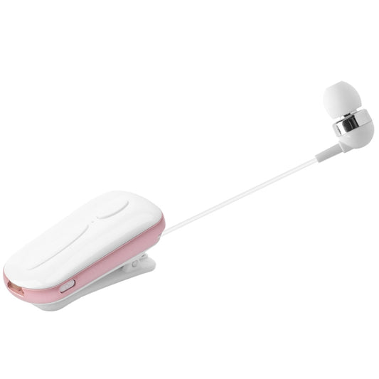 K36 Stereo Wireless Bluetooth Headset Calls Remind Vibration Wear Clip Driver Auriculares Earphone(Pink) by buy2fix