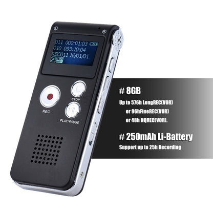 SK-012 8GB Voice Recorder USB Professional Dictaphone  Digital Audio With WAV MP3 Player VAR   Function Record(Purple) - Other Style by buy2fix | Online Shopping UK | buy2fix