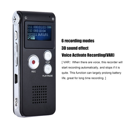 SK-012 8GB Voice Recorder USB Professional Dictaphone  Digital Audio With WAV MP3 Player VAR   Function Record(Purple) - Other Style by buy2fix | Online Shopping UK | buy2fix