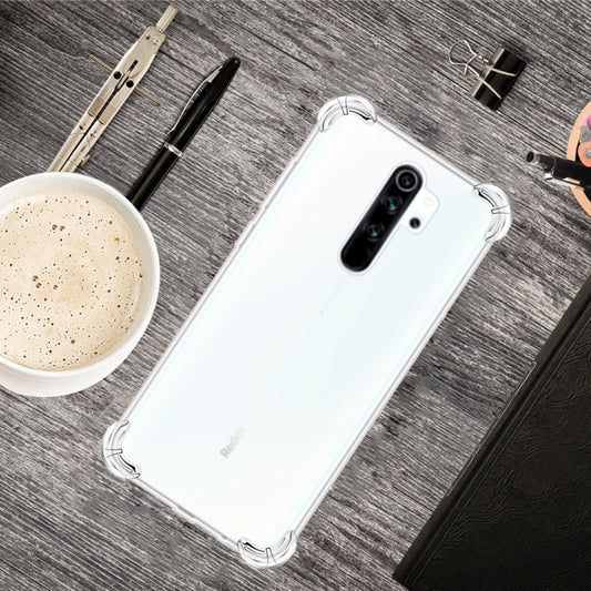 For Xiaomi Redmi Note 8 Pro Four-Corner Anti-Drop Ultra-Thin Transparent TPU Phone Case(Transparent) by buy2fix
