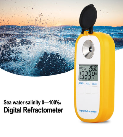 DR202 Digital Sea Water Refractometer Seawater Salinity Meter Specific Gravity Range 0―100‰ Chlorinity 0~57‰ Refractometer - Digital Refractometer by buy2fix | Online Shopping UK | buy2fix