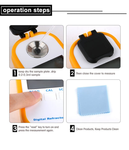 DR202 Digital Sea Water Refractometer Seawater Salinity Meter Specific Gravity Range 0―100‰ Chlorinity 0~57‰ Refractometer - Digital Refractometer by buy2fix | Online Shopping UK | buy2fix