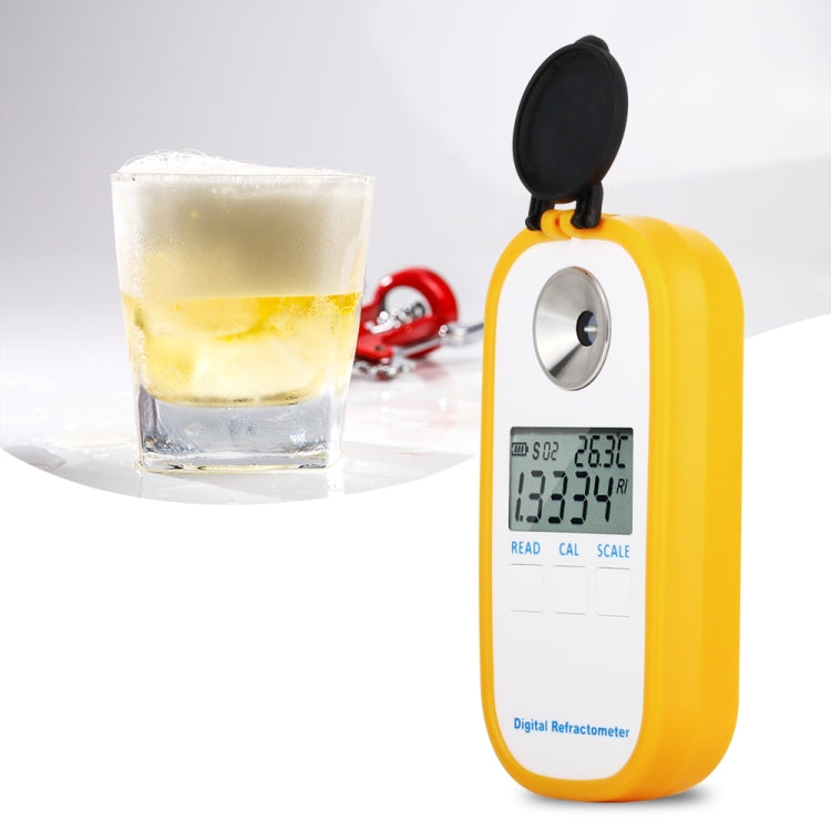 DR402 Digital Beer Refractometer Wort Hydrometer Brix 0-50% Concentration Meter Refractometer Electronic Wine Alcohol Tester - Digital Refractometer by buy2fix | Online Shopping UK | buy2fix