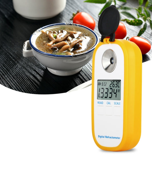DR201 Digital Salt Refractometer Salinity Specific Gravity Meter 0~28% Refractometer Food Salt Content Tester Sodium Chloride NaCl - Digital Refractometer by buy2fix | Online Shopping UK | buy2fix
