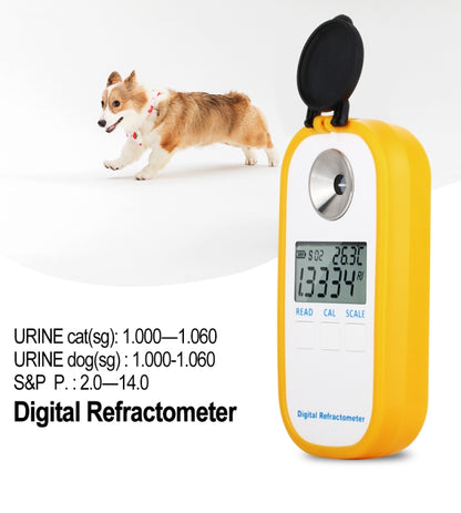 DR503 Animal Clinical Refractometer Veterinary Human Serum Protein Piss Urine Refractometer Pet Dog Cat Specific Gravity Tester - Digital Refractometer by buy2fix | Online Shopping UK | buy2fix
