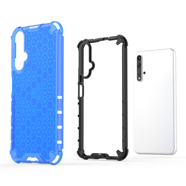 For Huawei Nova 5T Shockproof Honeycomb PC + TPU Case(Blue) by buy2fix