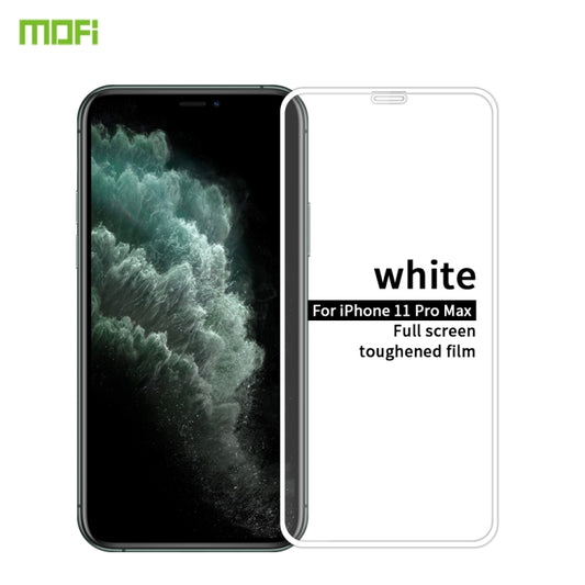For iPhone 11 Pro Max   MOFI 9H 2.5D Full Screen Tempered Glass Film(White) - iPhone 11 Pro Max Tempered Glass by MOFI | Online Shopping UK | buy2fix