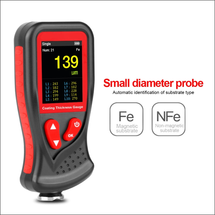 GT230 Thickness Gauges Paint Coating Thickness Gauge Car Film Digital Thickness Gauge Tester Rechargeable Thickness Gauge - Coating Thickness Gauge by buy2fix | Online Shopping UK | buy2fix
