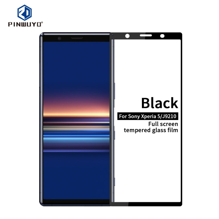 For Sony Xperia 5 / J9210 PINWUYO 9H 2.5D Full Screen Tempered Glass Film(Black) - Sony Tempered Glass by PINWUYO | Online Shopping UK | buy2fix