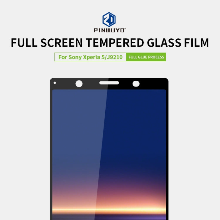 For Sony Xperia 5 / J9210 PINWUYO 9H 2.5D Full Screen Tempered Glass Film(Black) - Sony Tempered Glass by PINWUYO | Online Shopping UK | buy2fix