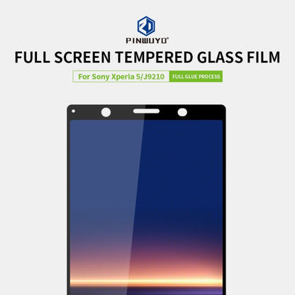 For Sony Xperia 5 / J9210 PINWUYO 9H 2.5D Full Screen Tempered Glass Film(Black) - Sony Tempered Glass by PINWUYO | Online Shopping UK | buy2fix