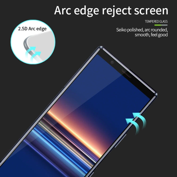 For Sony Xperia 5 / J9210 PINWUYO 9H 2.5D Full Screen Tempered Glass Film(Black) - Sony Tempered Glass by PINWUYO | Online Shopping UK | buy2fix