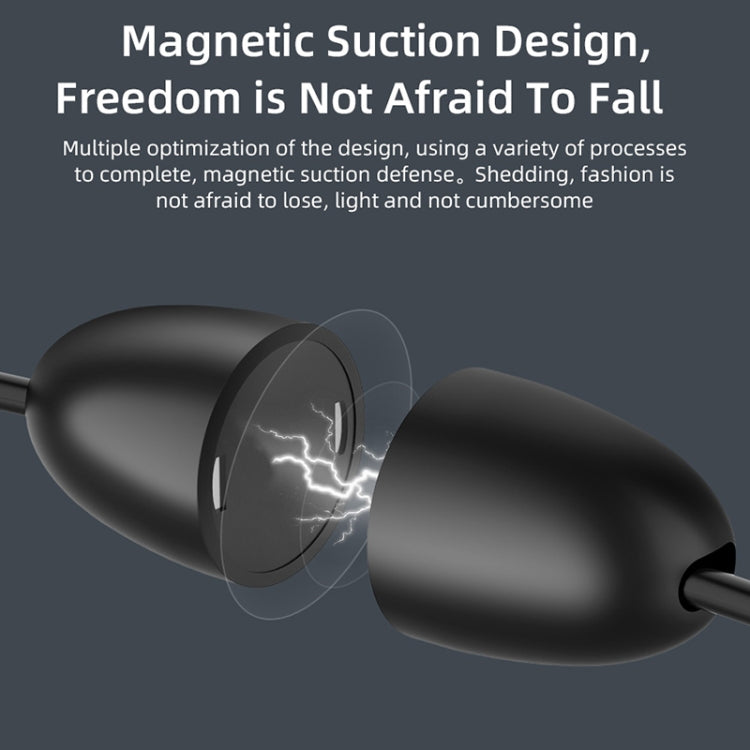 BT313 Magnetic Earbuds Sport Wireless Headphone Handsfree bluetooth HD Stereo Bass Headsets with Mic(Black) by buy2fix