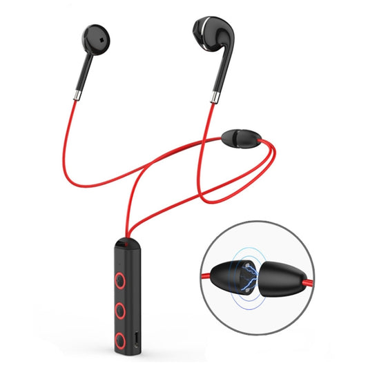 BT313 Magnetic Earbuds Sport Wireless Headphone Handsfree bluetooth HD Stereo Bass Headsets with Mic(Red) by buy2fix