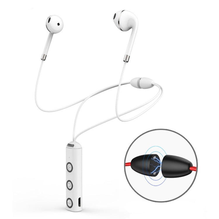 BT313 Magnetic Earbuds Sport Wireless Headphone Handsfree bluetooth HD Stereo Bass Headsets with Mic(White) by buy2fix