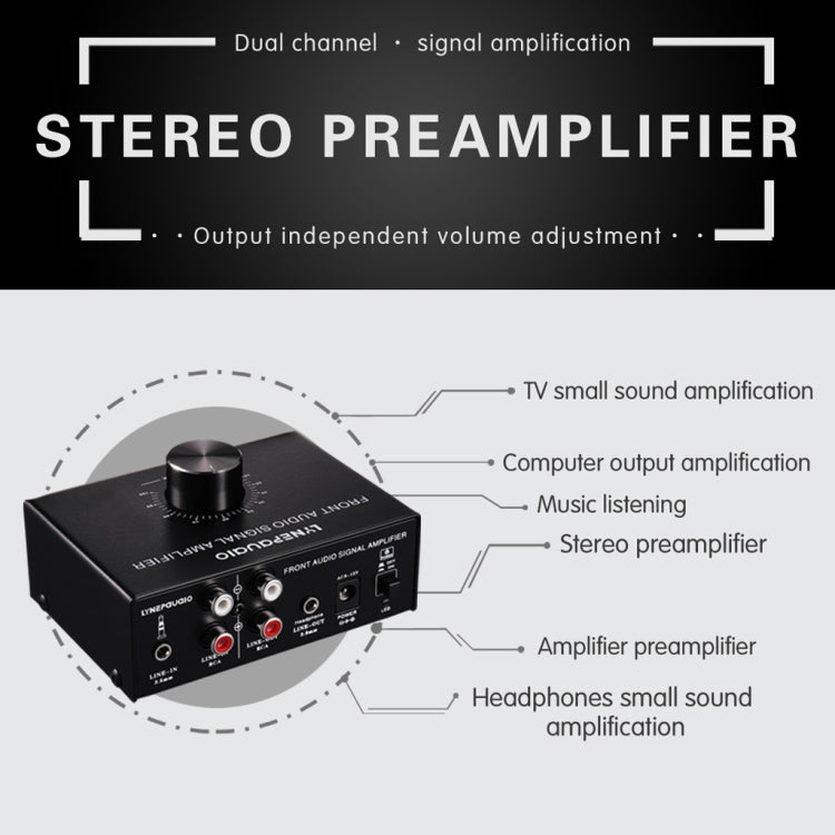 B015 Front Stereo Signal Amplifier Booster Headphones Speaker Amplifier Headset Dual-Audio Source -  by buy2fix | Online Shopping UK | buy2fix