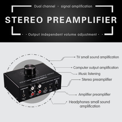 B015 Front Stereo Signal Amplifier Booster Headphones Speaker Amplifier Headset Dual-Audio Source -  by buy2fix | Online Shopping UK | buy2fix