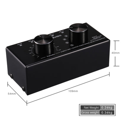 B017 6 Input 1 Output Audio Signal Selection Switcher Output Volume Adjustment Control 3.5mm Interface -  by buy2fix | Online Shopping UK | buy2fix