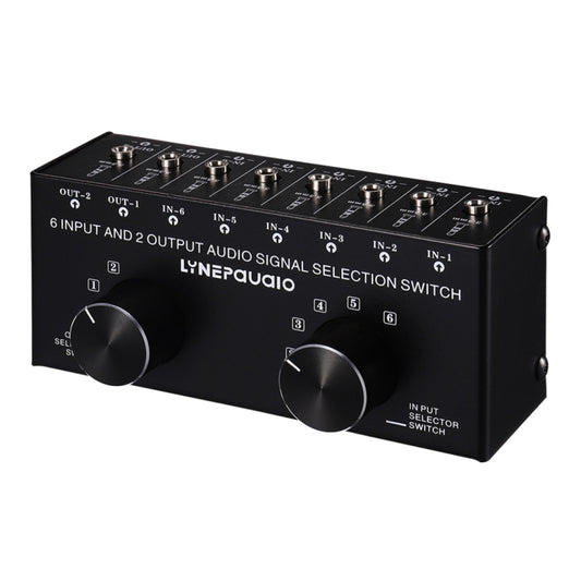 B027 6 input 2 output or 2 input 6 output audio signal source selection switcher 3.5mm interface - Consumer Electronics by buy2fix | Online Shopping UK | buy2fix