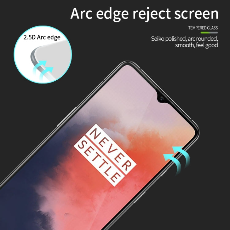 For Oneplus 7T PINWUYO 9H 2.5D Full Screen Tempered Glass Film(Black) - OnePlus Tempered Glass by PINWUYO | Online Shopping UK | buy2fix