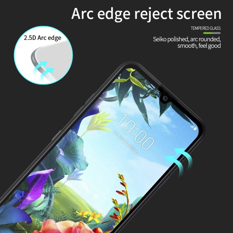 For LG K40s PINWUYO 9H 2.5D Full Screen Tempered Glass Film(Black) - LG Tempered Glass by PINWUYO | Online Shopping UK | buy2fix