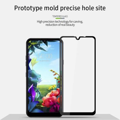 For LG K40s PINWUYO 9H 2.5D Full Screen Tempered Glass Film(Black) - LG Tempered Glass by PINWUYO | Online Shopping UK | buy2fix