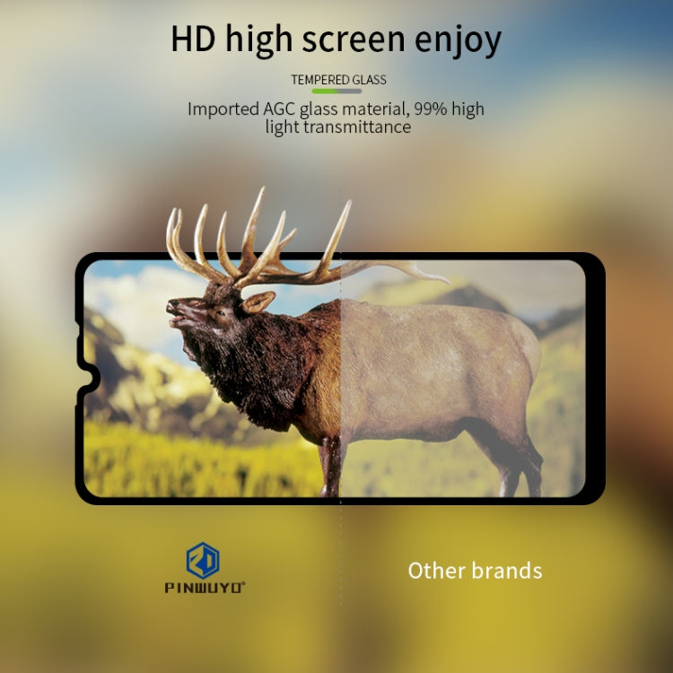 For LG K40s PINWUYO 9H 2.5D Full Screen Tempered Glass Film(Black) - LG Tempered Glass by PINWUYO | Online Shopping UK | buy2fix