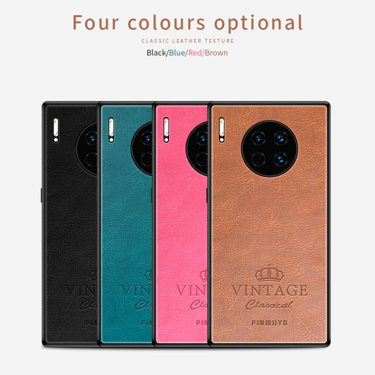 For Huawei Mate 30 Pro PINWUYO Pin Rui Series Classical Leather, PC + TPU + PU Leather Waterproof and Anti-fall All-inclusive Protective Case(Black) - Huawei Cases by PINWUYO | Online Shopping UK | buy2fix