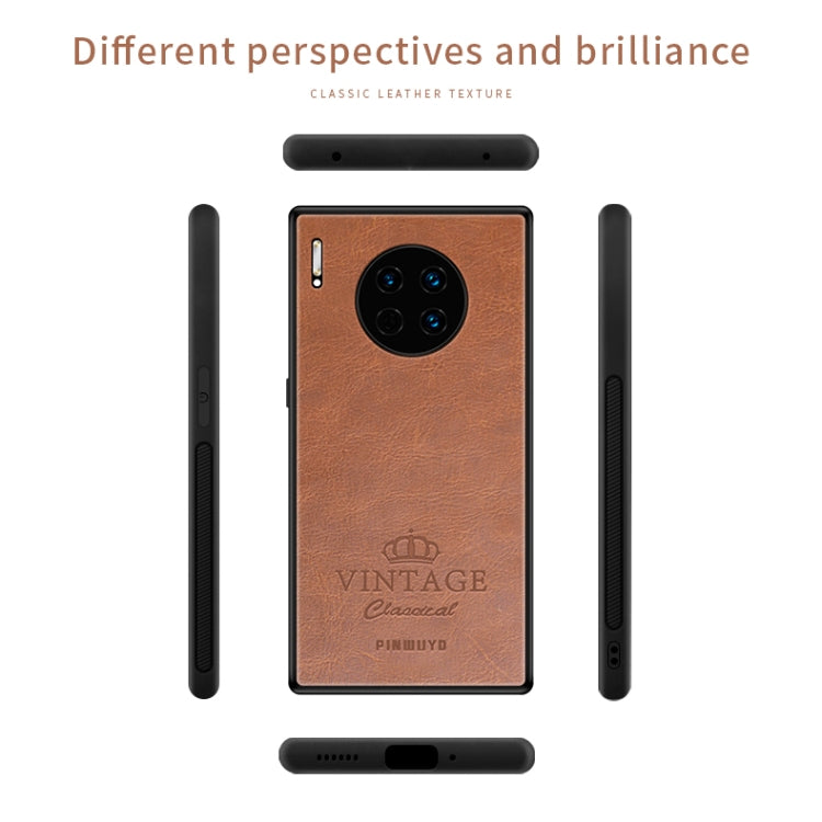 For Huawei Mate 30 Pro PINWUYO Pin Rui Series Classical Leather, PC + TPU + PU Leather Waterproof and Anti-fall All-inclusive Protective Case(Black) - Huawei Cases by PINWUYO | Online Shopping UK | buy2fix
