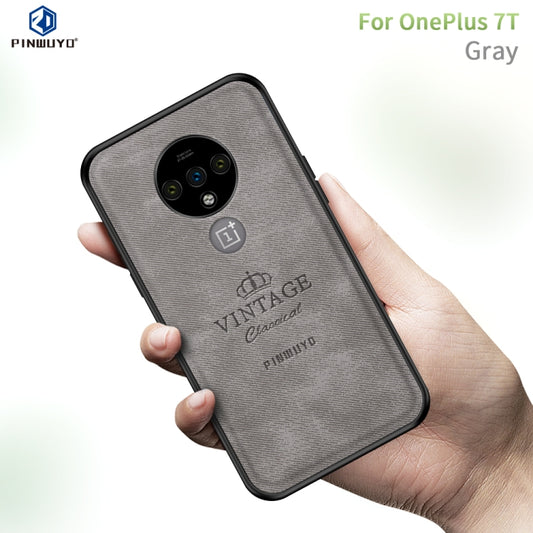 For Oneplus 7T PINWUYO Zun Series PC + TPU + Skin Waterproof And Anti-fall All-inclusive Protective Shell(Gray) - OnePlus Cases by PINWUYO | Online Shopping UK | buy2fix
