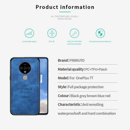 For Oneplus 7T PINWUYO Zun Series PC + TPU + Skin Waterproof And Anti-fall All-inclusive Protective Shell(Red) - OnePlus Cases by PINWUYO | Online Shopping UK | buy2fix