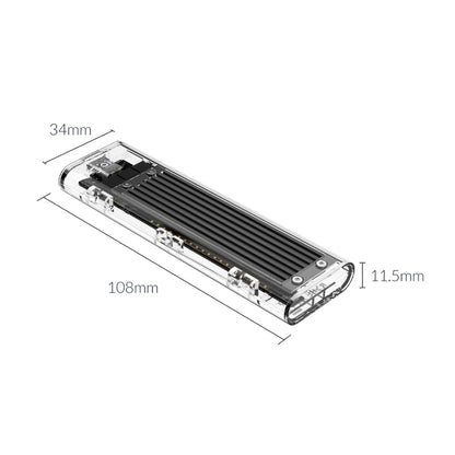 ORICO TCM2F-C3 NGFF M.2 Hard Drive Enclosure,Tool Free Type-C Interface Transparent Hard Disk Box - HDD Enclosure by ORICO | Online Shopping UK | buy2fix