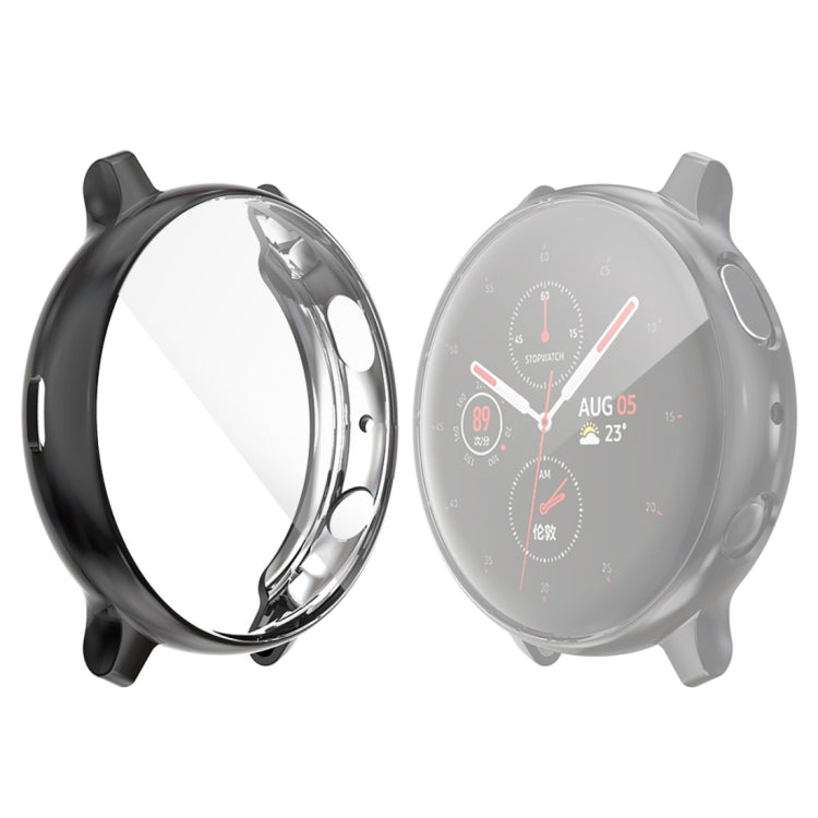 For Samsung Galaxy Watch Active 2 44mm ENKAY Hat-prince Full Coverage Electroplate TPU Case(Black) - Watch Bands by ENKAY | Online Shopping UK | buy2fix