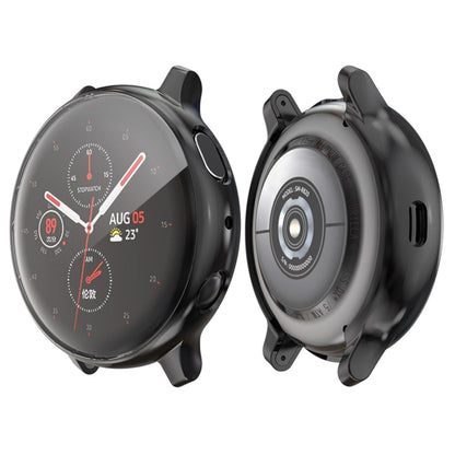 For Samsung Galaxy Watch Active 2 44mm ENKAY Hat-prince Full Coverage Electroplate TPU Case(Black) - Watch Bands by ENKAY | Online Shopping UK | buy2fix