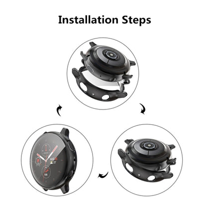 For Samsung Galaxy Watch Active 2 44mm ENKAY Hat-prince Full Coverage Electroplate TPU Case(Black) - Watch Bands by ENKAY | Online Shopping UK | buy2fix