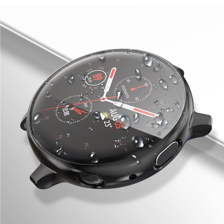 For Samsung Galaxy Watch Active 2 44mm ENKAY Hat-prince Full Coverage Electroplate TPU Case(Black) - Watch Bands by ENKAY | Online Shopping UK | buy2fix