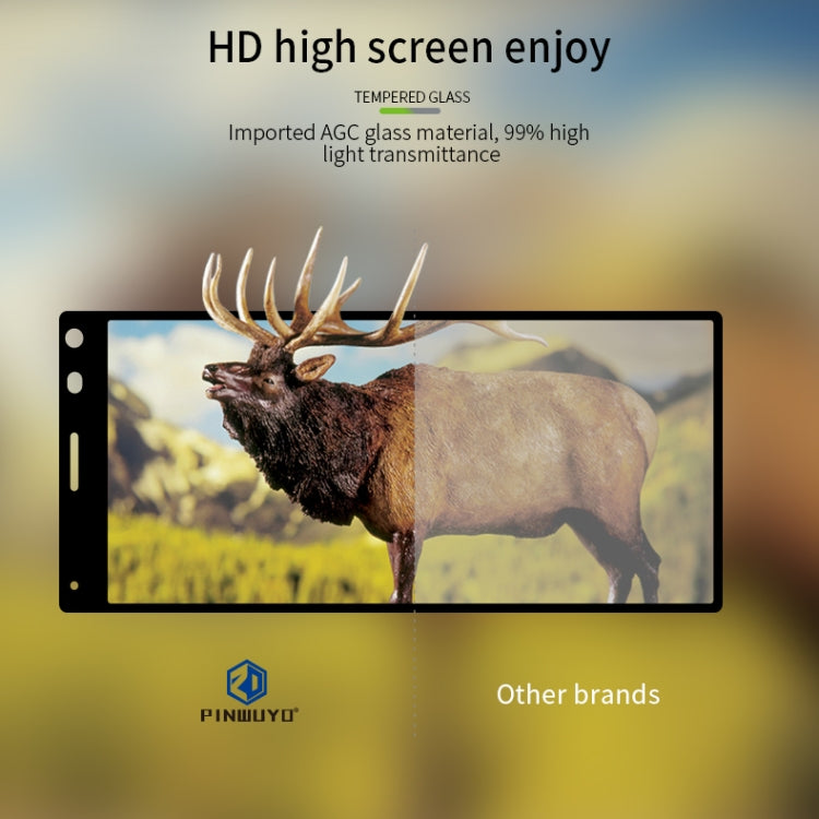 For Sony Xperia 8 PINWUYO 9H 2.5D Full Screen Tempered Glass Film(Black) - Sony Tempered Glass by PINWUYO | Online Shopping UK | buy2fix