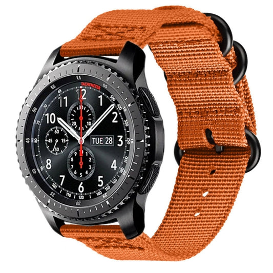For Samsung Galaxy Watch Active 2 22mm / Gear S3 Nylon Three-ring Watch Band(Orang) - Watch Bands by buy2fix | Online Shopping UK | buy2fix