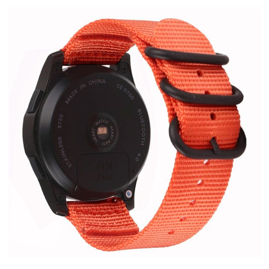 For Samsung Galaxy Watch Active 2 22mm / Gear S3 Nylon Three-ring Watch Band(Orang) - Watch Bands by buy2fix | Online Shopping UK | buy2fix