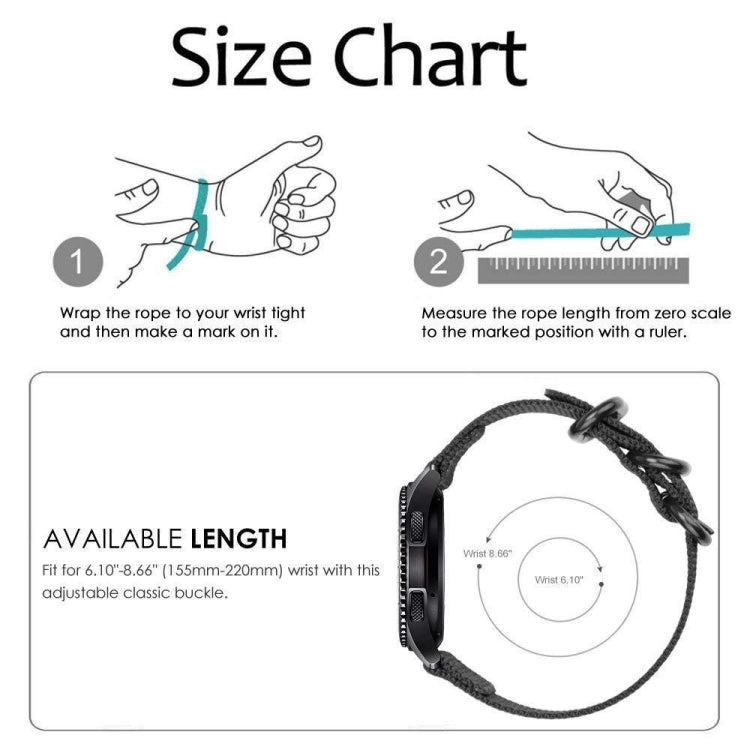 For Samsung Galaxy Watch Active 2 20mm / Gear S3 Nylon Three-ring Watch Band(Wine Red) - Watch Bands by buy2fix | Online Shopping UK | buy2fix