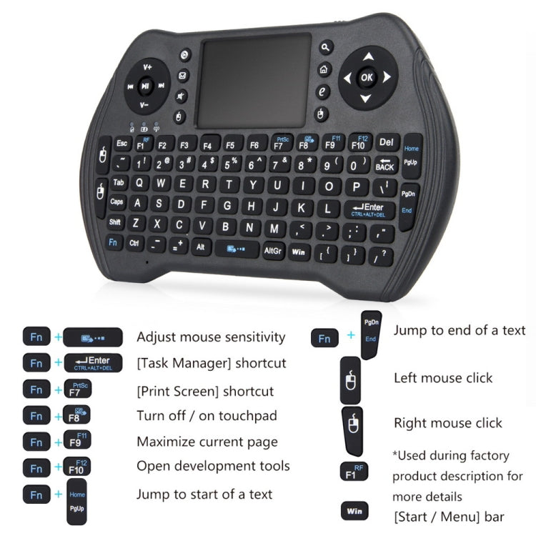MT10 Fly Air Mouse 2.4GHz Mini Wireless Keyboard Multifunction Keyboard Fly Air Mouse by buy2fix
