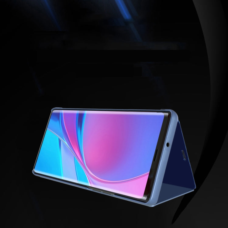 For Galaxy A51 Plated Mirror Horizontal Flip Leather Cover with Stand Mobile Phone Holster(Purple) - Galaxy Phone Cases by buy2fix | Online Shopping UK | buy2fix