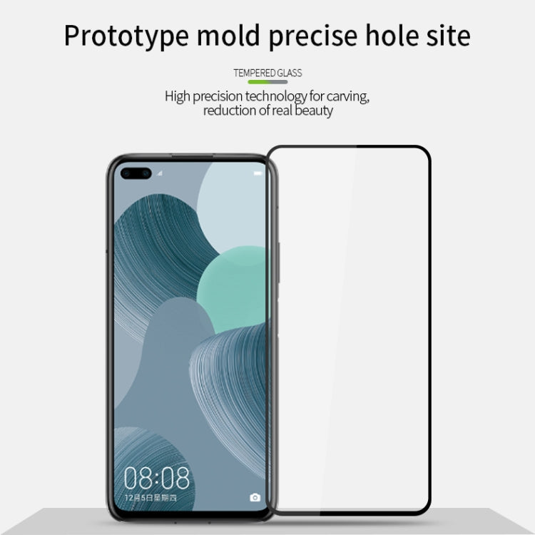 For Huawei Nova 6 PINWUYO 9H 2.5D Full Screen Tempered Glass Film(Black) - Huawei Tempered Glass by PINWUYO | Online Shopping UK | buy2fix
