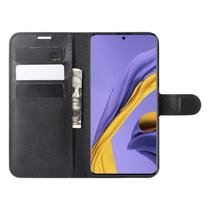 For Galaxy A51 (4G) Litchi Texture Horizontal Flip Protective Case with Holder & Card Slots & Wallet(Black) by buy2fix