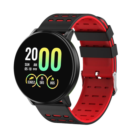 119plus 1.3inch IPS Color Screen Smart Watch IP68 Waterproof,Support Call Reminder /Heart Rate Monitoring/Blood Pressure Monitoring/Blood Oxygen Monitoring(Red) by buy2fix