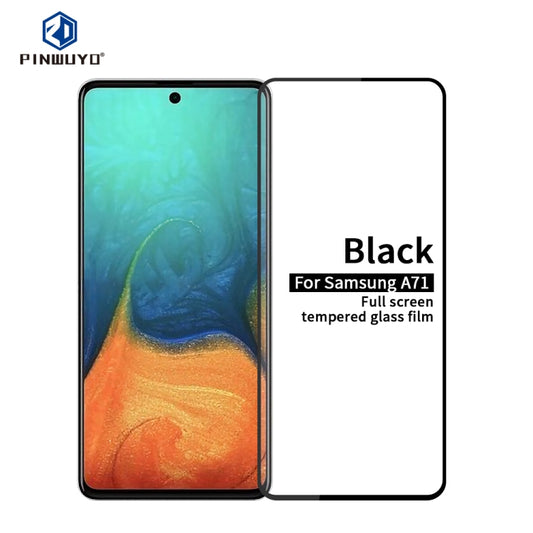 For Galaxy A71 PINWUYO 9H 2.5D Full Screen Tempered Glass Film(Black) - Galaxy Tempered Glass by PINWUYO | Online Shopping UK | buy2fix