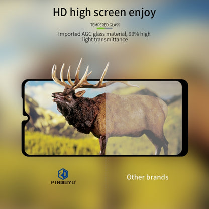 For LG K50s PINWUYO 9H 2.5D Full Screen Tempered Glass Film(Black) - LG Tempered Glass by PINWUYO | Online Shopping UK | buy2fix