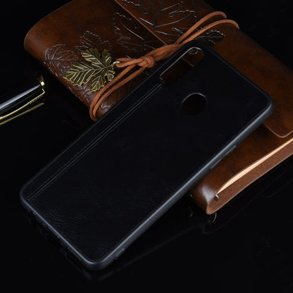 For Galaxy A20s Shockproof Sewing Cow Pattern Skin PC + PU + TPU Case(Black) by buy2fix