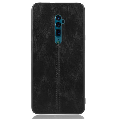 For Oppo Reno 10x zoom Shockproof Sewing Cow Pattern Skin PC + PU + TPU Case(Black) - OPPO Cases by buy2fix | Online Shopping UK | buy2fix