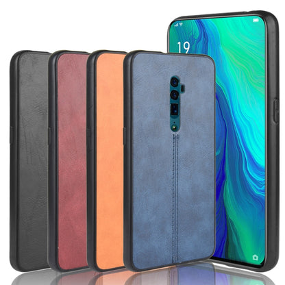 For Oppo Reno 10x zoom Shockproof Sewing Cow Pattern Skin PC + PU + TPU Case(Black) - OPPO Cases by buy2fix | Online Shopping UK | buy2fix